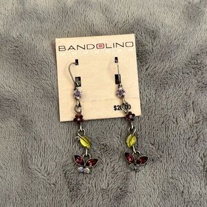 NWT - floral butterfly earrings